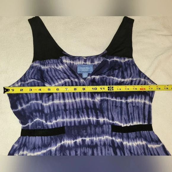 Simply Vera Vera Wang Sundress Tie Dye Blue  Large - Picture 14 of 15